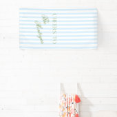 Proost op Sage Green & Blue Trouwbanner Spandoek (Insitu)