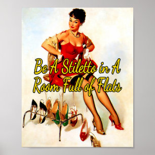 Proost op schoenen van Gil Elvgren uit 1950 Poster