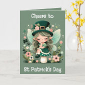 Proost op St. Patrick's Dag Kaart (Gele Bloem)