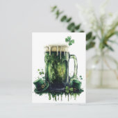 Proost op St. Patrick's Day! Bierillustratie Briefkaart (Staand voorkant)