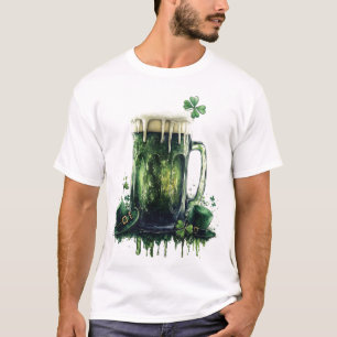 Proost op St. Patrick's Day! Bierillustratie T-shirt