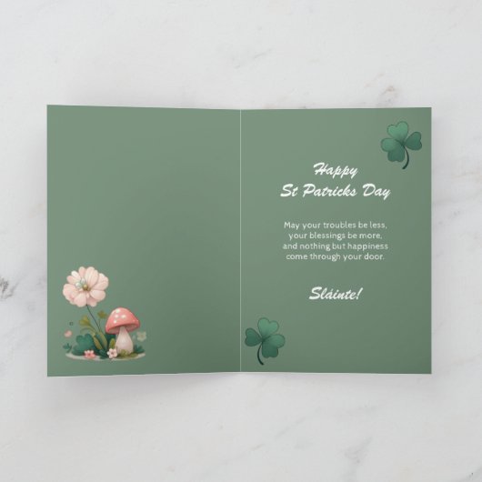 Proost op St Patrick's Day Kaart (Binnen)