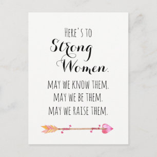 Proost op Sterke Vrouw Citaat Tribale Pijl Briefkaart