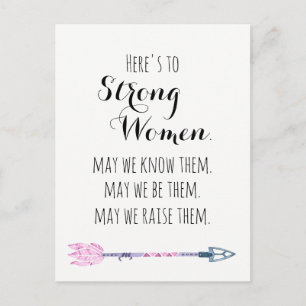 Proost op Sterke Vrouw Citaat Tribale Pijl Postkaa Briefkaart