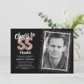 Proost op The Years 55e verjaardagsfoto Kaart (Staand voorkant)