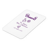 Proost op toekomstige mevrouw voeg bruid naam paar magneet (Linkerzijde)