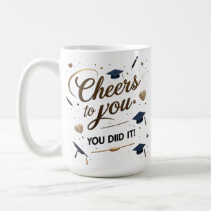 Proost op u Afstuderen Mok – Elegant Goud Pet