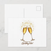 Proost op Uitnodiging voor 2026 met Glans Briefkaart (Voorkant / Achterkant)