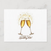 Proost op Uitnodiging voor 2026 met Glans Briefkaart (Voorkant)