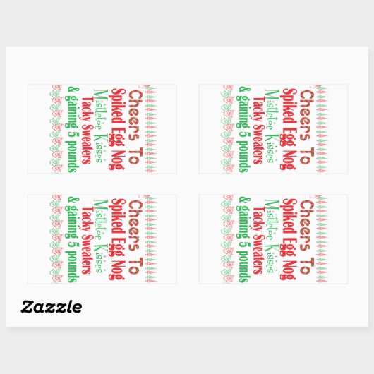 Proost op vakantie rechthoekige sticker (Vel)