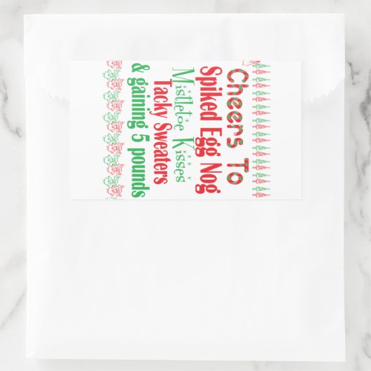 Proost op vakantie rechthoekige sticker (Tas)