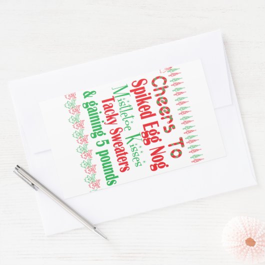 Proost op vakantie rechthoekige sticker (Envelop)