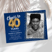 Proost op veertig jaar 40ste verjaardag Foto Kaart