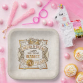 Proost op verjaardag papieren bordje (Feest)