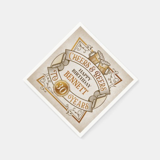 Proost op verjaardag servet (Hoek)