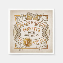 Proost op verjaardag servet