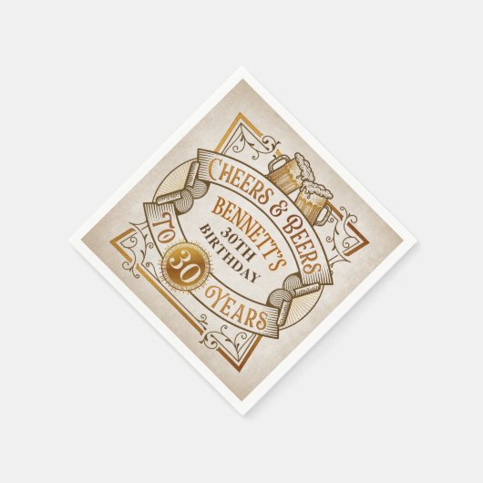 Proost op verjaardag servet (Hoek)