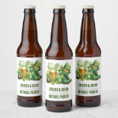 Proost op verjaardag St Patrick's Day Bier Etiket (Flessen)