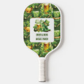 Proost op verjaardag St Patrick's Day Pickleball Paddle (Voorkant)