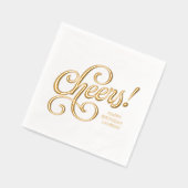 Proost op vet retro script folie servetten (Links)