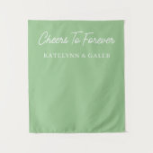 Proost op voor altijd aangepaste huwelijksaanzoekf wandkleed (Voorkant)