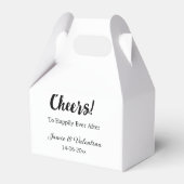 Proost op voor altijd gelukkig met de naam van het bedankdoosjes (Achterkant)