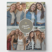 Proost op Vrienden 4 Foto Collage Chic Vriendschap Fotoplaat (Voorkant)