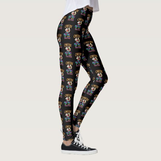 Proost op vrienden die samen Drinken Leggings (Rechts)