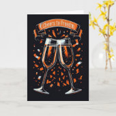 Proost op Vrijheid Echtscheidingsfeest Viering Kaart (Gele Bloem)