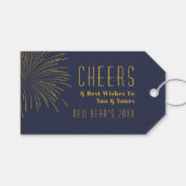 Proost op Vuurwerk Nieuwjaar Cadeaulabel (Voorkant (Horizontaal))