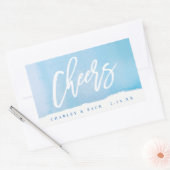 Proost op Waterverf Mini Wine, Mini Champagne Labe Rechthoekige Sticker (Envelop)