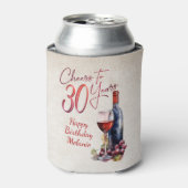 Proost op wijn 30e verjaardag blikjeskoeler (Blikje Voorkant)