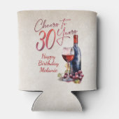 Proost op wijn 30e verjaardag blikjeskoeler (Achterkant)