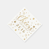 Proost oudejaarsfeest servetten / wit (Hoek)