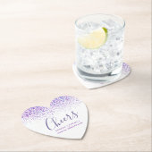 Proost paarse moderne kunst waterverf vlekken kartonnen onderzetters (Insitu)