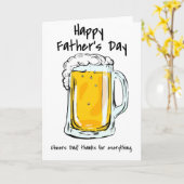 Proost papa! Bedankt voor alles Vaderdag kaart (Gele Bloem)