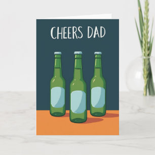 Proost Papa Teal Achtergrondkaart Kaart