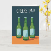 Proost Papa Teal Achtergrondkaart Kaart (Gele Bloem)