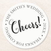 PROOST!  partij Ronde Kartonnen Onderzetter (Voorkant)