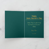 Proost! Pint groen bier op St. Patrick's Day Kaart (Binnen)