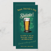 Proost! Pint groen bier op St. Patrick's Day Save The Date (Voorkant / Achterkant)