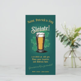 Proost! Pint groen bier op St. Patrick's Day Save The Date
