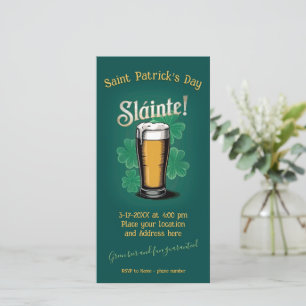 Proost! Pint groen bier op St. Patrick's Day Save The Date