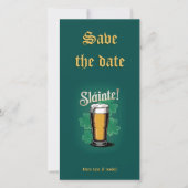 Proost! Pint groen bier op St. Patrick's Day Save The Date (Voorkant)