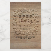 Proost Proost Hoera Huwelijk of Bruiloftsfeest Wijn Etiket (Enkel label)