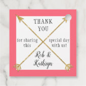 Proost Proost Hoera Margarita Pijlen Roze Bruidsdo Bedankjes Labels (Achterkant)