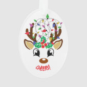 Proost rendieren in de lampjes ornament (achterkant)