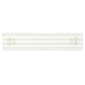 Proost Retro Groen Witte Strepen Script Bruiloft Korte Tafelloper (Horizontaal)