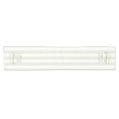 Proost Retro Groen Witte Strepen Script Bruiloft Korte Tafelloper (Horizontaal)