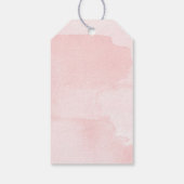 Proost Roze Bloemige Bruiloftswijn Cadeaulabel (Achterkant)